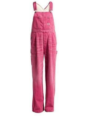 R13 “Damon Double Bib Overalls” in Vintage Pink